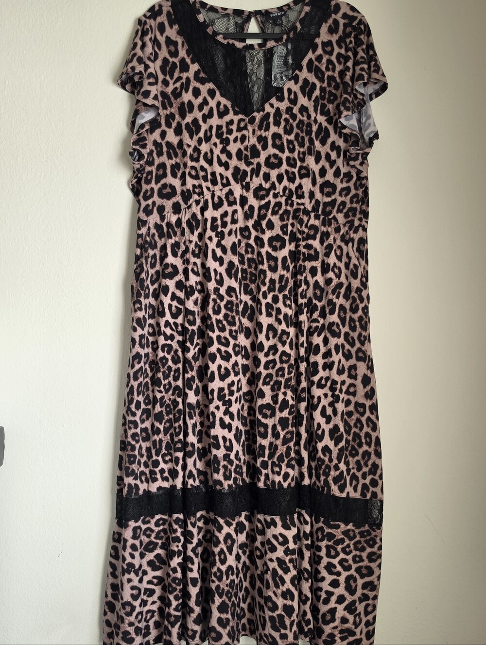 Torrid 3X Leopard Print Lace Accent Dress NWT